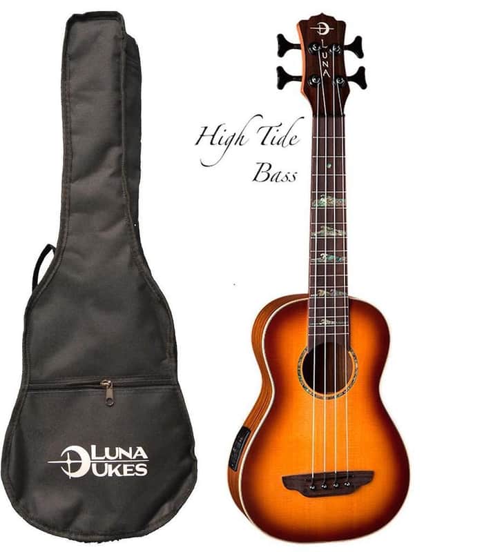 Luna High Tide Acoustic-Electric Bass Ukulele image 1