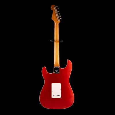 Used 2021 Fender Custom Shop Limited Edition Double-Bound Stratocaster Journeyman Relic Aged Candy Tangerine with Case image 10