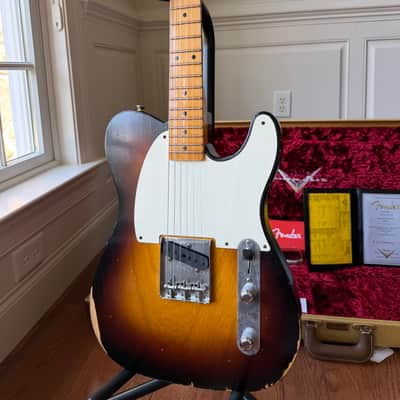 2019 Fender Custom Shop Esquire Telecaster ‘56 NAMM Relic Limited - Wide Fade 2 Color Sunburst image 4