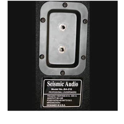 Seismic Audio SA-210 2x10" 200w 8 Ohm Bass Speaker Cab 2010s - Black image 3