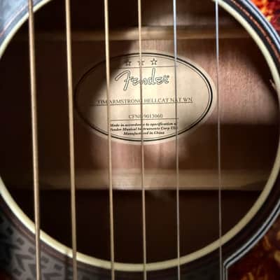 Fender Tim Armstrong Signature Hellcat Electro-Acoustic Guitar – Hardcase Included image 11