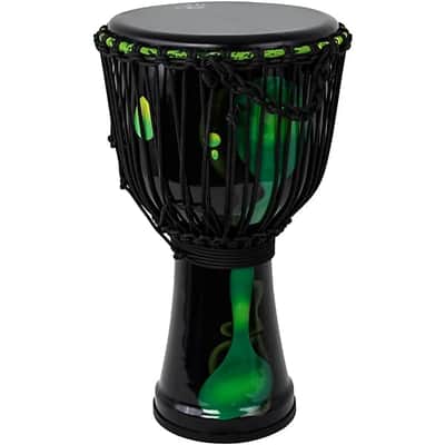 X8 Drums Blackout Lava Lamp Djembe 10 in. 2024 - Dark Green Multi Fade image 3