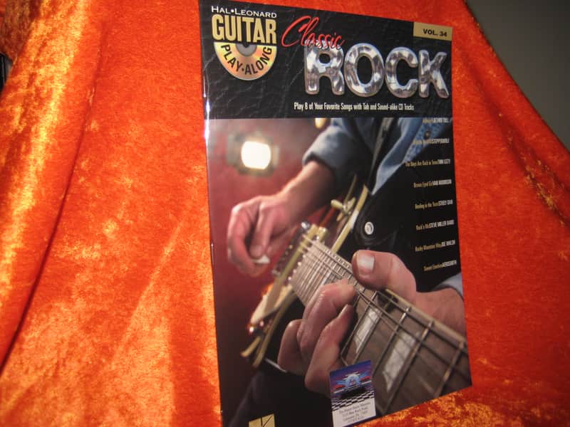 Hal Leonard Guitar Play-Along Classic Rock Book Vol 34 w/ CD 64 Pages image 1