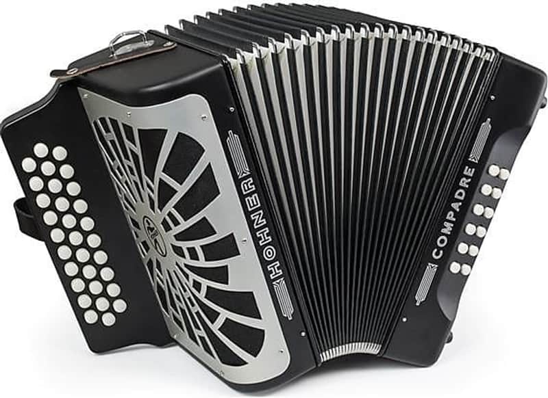 NEW Black Hohner Compadre Diatonic Button Accordion GCF Sol 31 12 image 1