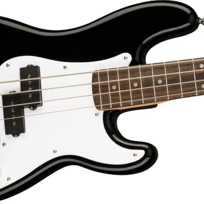 Squier Mini Precision Bass Short-Scale 4-String Bass Guitar, Laurel Fingerboard, Black image 4
