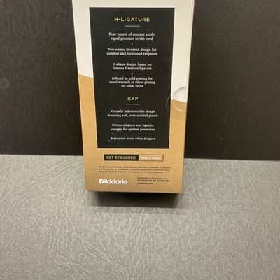D’Addario H-Ligature For Hard Rubber Bb Tenor Sax Mouthpieces HTS1G - Gold-Plate image 2