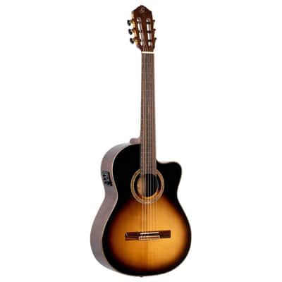 Ortega RCE158SN-TSB Solid Spruce Top Mahogany Neck Cutaway Nylon 6-String Classical Acoustic-Electric Guitar w/Gig Bag image 2