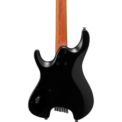 Ibanez Quest Standard QX52-BKF 6-String Headless Solid Body Electric Guitar with Roasted Birdseye Maple Fretboard, Right-Handed, Black Flat image 3