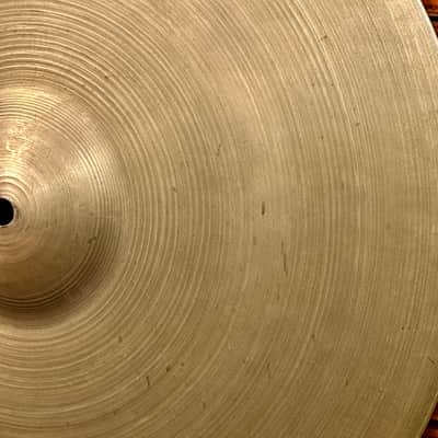 15" Zildjian A 1940s-50s Trans Stamp/Small Stamp Hi-Hat Cymbal Pair 874g/910g *Video Demo* image 10