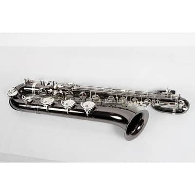 Allora ABS-550 Paris Series Baritone Saxophone Regular Black Nickel Body Silver Keys image 1