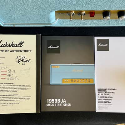Marshall 1959BJA Billie Joe Armstrong Signature Handwired JMP Reissue 100-Watt Guitar Amp Head 2026 - Blue image 22