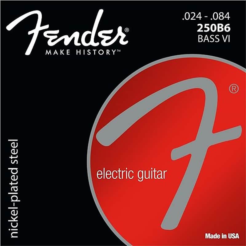 Fender Super 250 Guitar Strings, Nickel Plated Steel, Ball End, 250B6 BASS VI Gauges .024-.084 2016 image 1