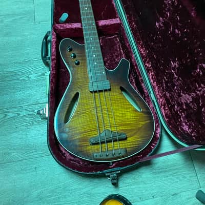 Sonicguitars ac4  acoustic electric hollowbody bass 2023 - Burst image 2