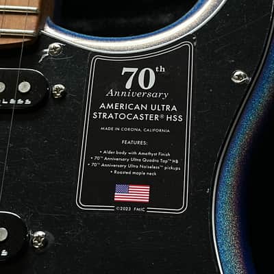 Fender 70th Anniversary American Ultra Stratocaster HSS Amethyst image 14