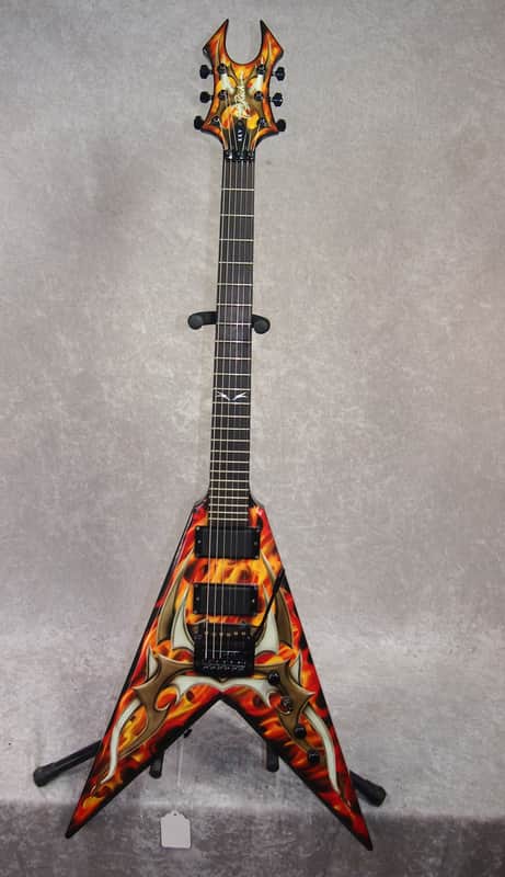 B.C. Rich BC Rich KKV Kerry King V guitar signed by Slayer | Reverb