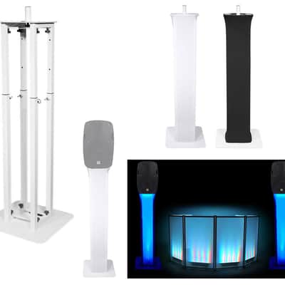 (1) Rockville White Adjustable Totem Stand For Rockville SPGN108 10" Speaker image 1