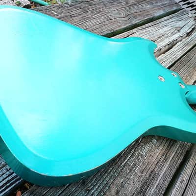 1965 Sivertone Model 1413L - DeArmond Kay - rare Seafoam Green - 1410 image 15