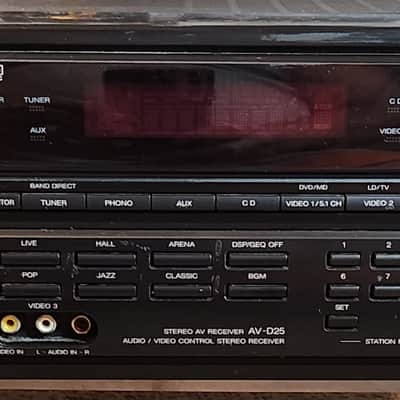 Aiwa Aiwa AV-D25U  vintage 1990s audio/video (A/V) stereo and surround sound receiver 90s  - Black image 3