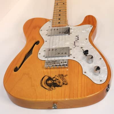 Fender Japan TN72-85 '72 Telecaster Thinline • 1997 • CIJ • Crafted in Japan • Johnnie Winter Autograph • Natural • OHC image 3