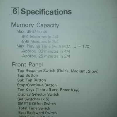 Owner's Manual for Roland SBX-80 Sync Box MIDI SMPTE 1984 image 8