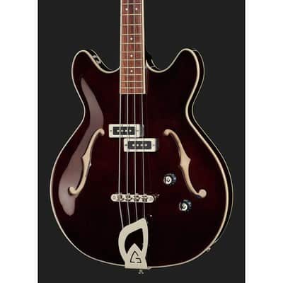 Guild Starfire I Bass Semi-Hollow Body Double-Cut, Short-scale Vintage Walnut image 5