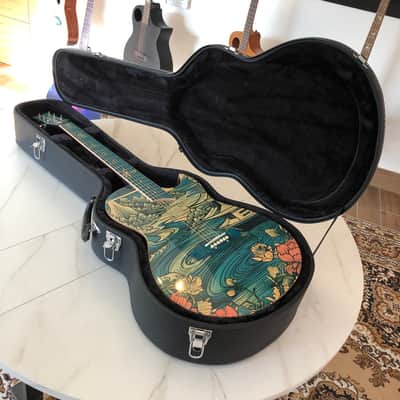 Lindo Hard Case Acoustic / Classical / Electro Guitar | Lockable | Plush-Lined | Inside Storage Pocket - Black Faux Leather / Tolex image 5
