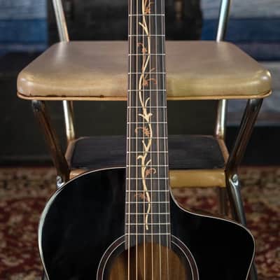 Washburn Bella Tono VITE-S9V Electro Acoustic Guitar - Gloss Charcoal Burst image 6