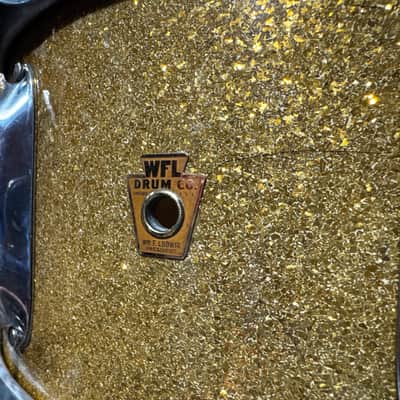 WFL Zephyr Lug Snare Drum In Gold Sparkle image 13