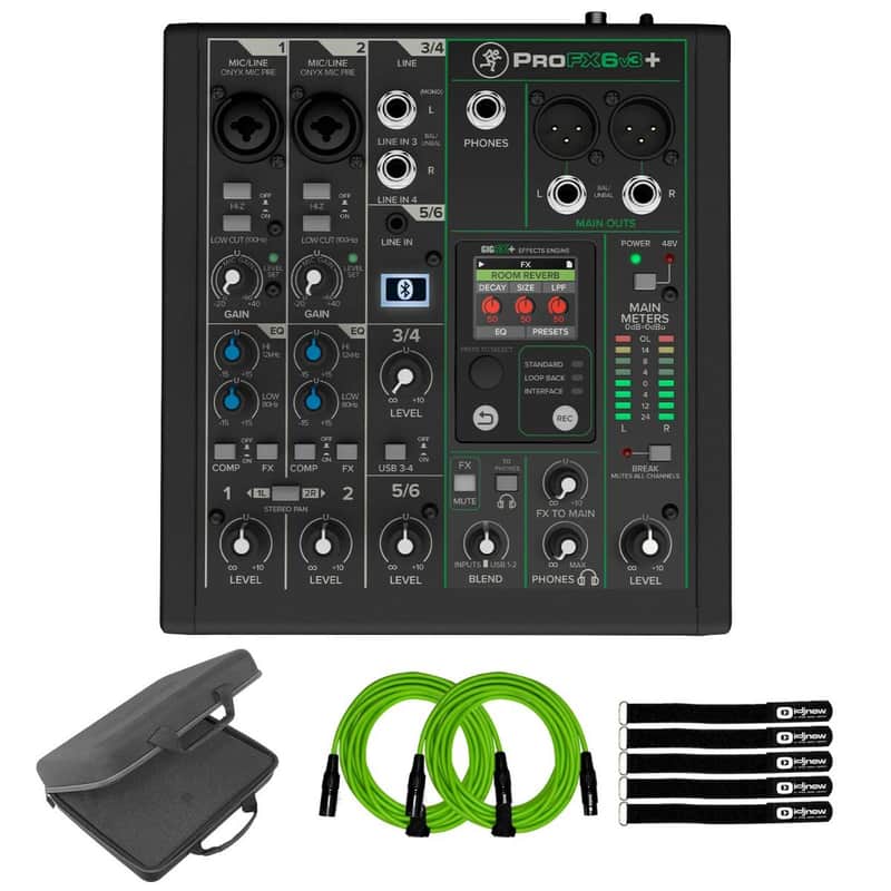 Mackie ProFX6v3+ 6-Channel Analog Enhanced FX USB Live Studio Mixer w Case image 1