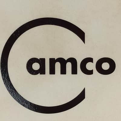 Camco 18" Calf Skin Bass Drum Head Resonant Logo Vintage 60s Oaklawn IL Bop Jazz image 2