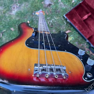 1977 Fender Precision Bass - Sunburst with Rosewood Fretboard - OHSC image 12