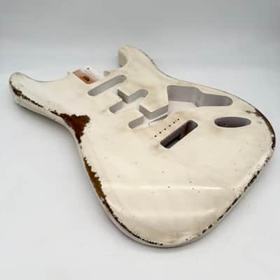 MJT Stratocaster Body Alder Relic Nitro Olympic White mjt6617 image 3