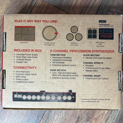 Nord Drum 2 6-Channel Modeling Percussion Synthesizer // RARE!! // 2014 - 2016 - Red image 6