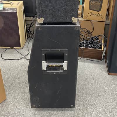 Laney AOR Pro Tube Lead 100 Series Head with Sonic 4x12 cab loaded with Celestion g12k-85 1980's Half Stack image 19