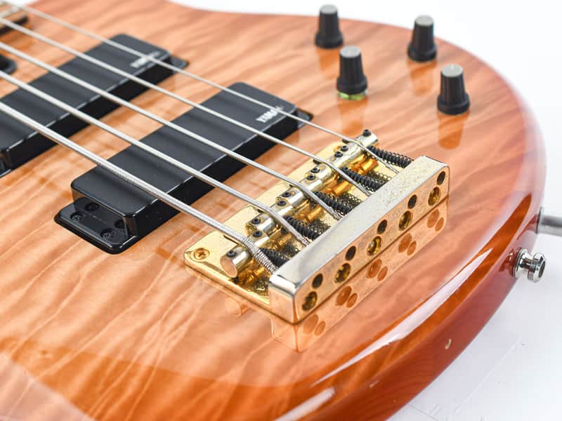 Yamaha BBG5A Quilt Maple Amber Burst 5 String 2001 | Reverb