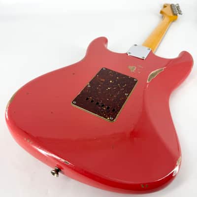 2017 Fender Custom Shop '63 Stratocaster Relic - Faded Fiesta Red image 14