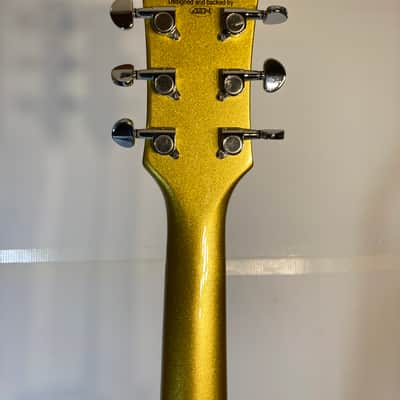 Firefly Les Paul Jr. style solid body P 90 style pickup 2019 - Gold Sparkle image 6