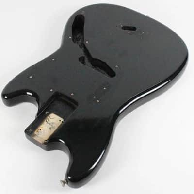 1977 Vintage Fender Musicmaster Bass Original Black Finish BODY ~CLEAN~ USA 1970s image 7