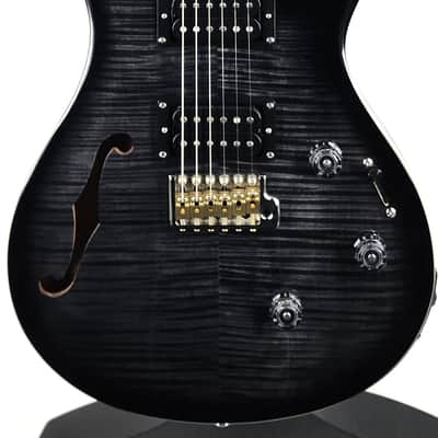 PRS SE Custom 24 Semi-Hollow Piezo, Charcoal Burst Carved Maple Top Serial #: CTIG064900 image 5