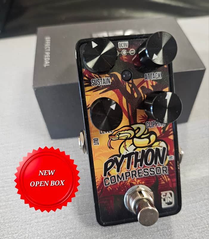 Caline G012 Python Compressor G Series Guitar Effect Pedal OPEN BOX Python 2023 - Black image 1