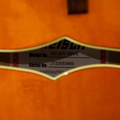 Gretsch G6120T-55 Vintage Select '55 Chet Atkins 2022 Vintage Orange Stain image 12