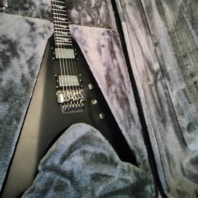 2021 Kramer Nite-V Plus (Floyd Rose)-Kramer OHSC-Jet Black Satin image 5