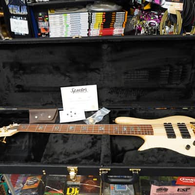 Spector USA NS-5XL - Curly/Flame Solid Wings Oil Finish Left-Handed 5-String Bass Guitar w/ Black Tolex Case (2023) image 16