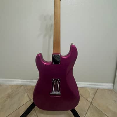 Partscaster Thinline S-Style - Purple Sparkle w/ Fender Cory Wong Loaded Pickguard (Semi-Hollow Fender Strat) image 5
