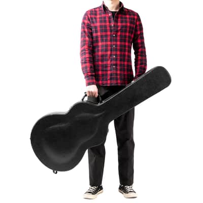 Glarry High-End Fine-Grain PU Leather Hard Case for 335 Style Semi-Hollow & Hollowbody Electric Guitar 2020s - Black image 9