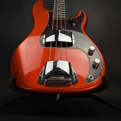 Fender Custom Shop 1966 Precision Bass Closet Classic - Candy Tangerine with Painted Headcap image 3