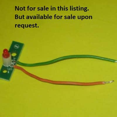 very clean Boss RED LED on a very small rectangle circuit board + green & orange wires (works fine) for Boss compact size pedals - came off of a used 1985 PH-2 Super Phaser pedal) + 2 small pieces of heat shrink tubing (NO: pedal or other items included image 24