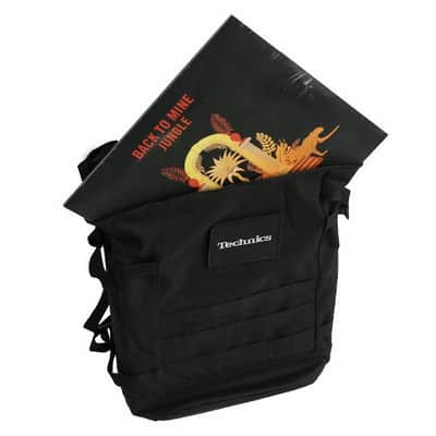 DMC Technics Vinyl Record DJ Utility Backpack 25 (black with silver embroidered logo) image 7