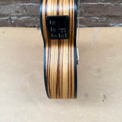 Caramel "Melts in my Heart" Acoustic-Electric Handcrafted Zebrawood Ukulele (Used - Good Condition) image 19