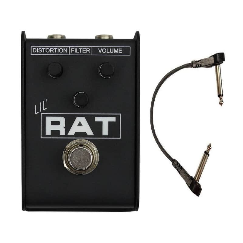 ProCo Lil RAT Distortion Pedal Compact Guitar Effects with Flat Patch Cable image 1